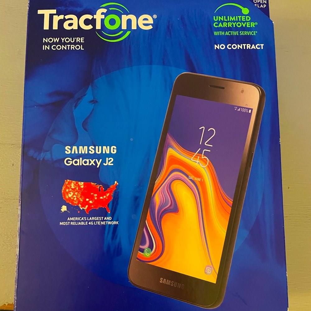 New unused Samsung Galaxy J12 16 GB. Box opened but phone has never been used.